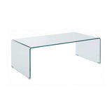 Retmo Clear Rectangular Coffee Table Clear - Ornate Home