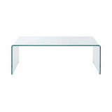Retmo Clear Rectangular Coffee Table Clear - Ornate Home
