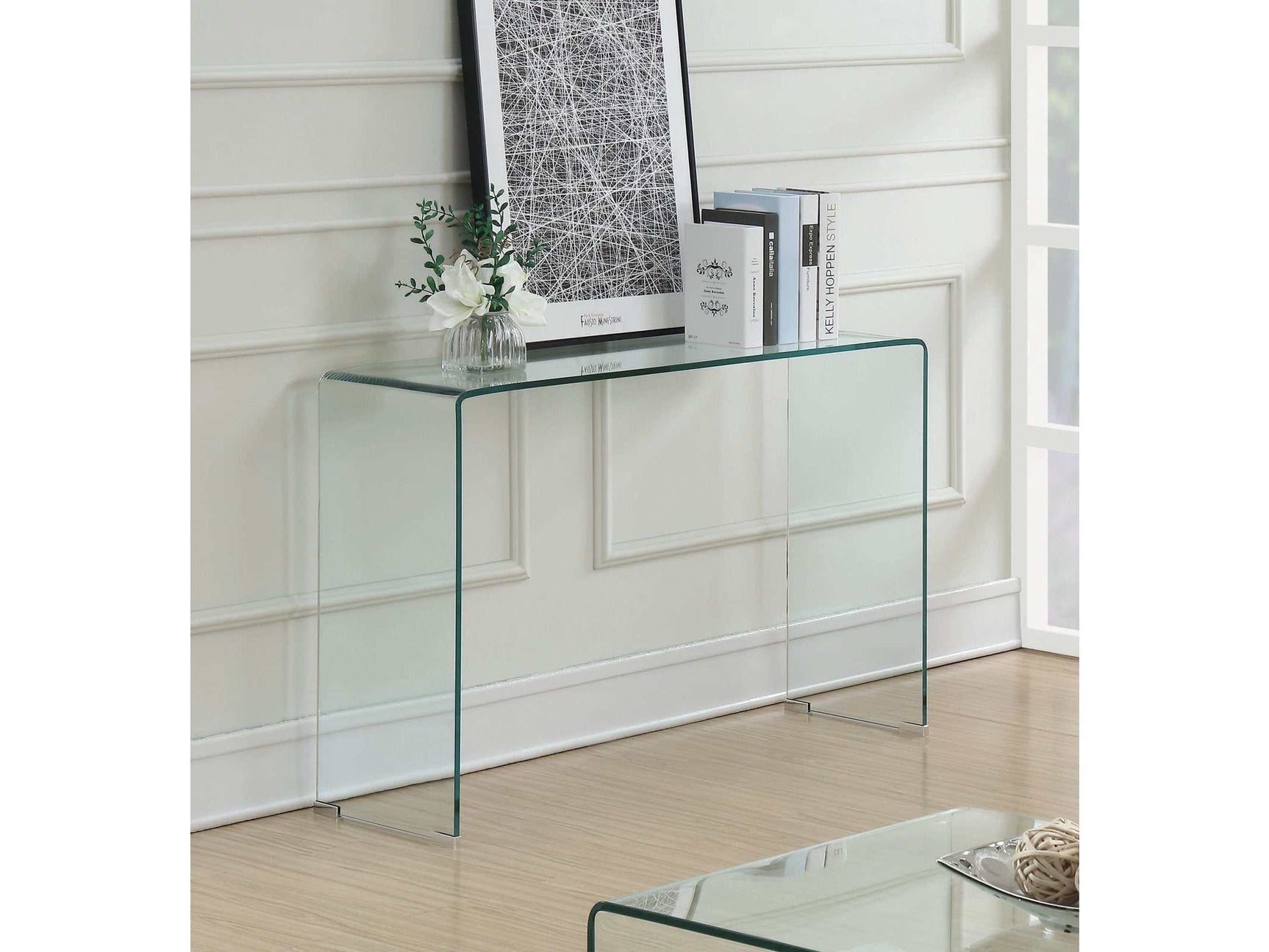 Retmo Clear Sofa Table - Ornate Home