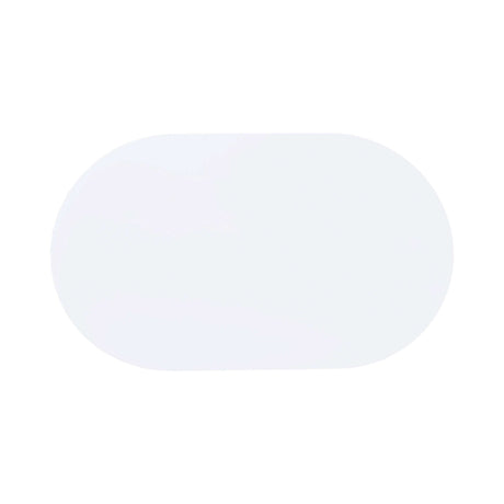 Retro Glossy White & Chrome Oval Dining Table - Ornate Home