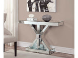 Reventlow Clear Mirror X Shaped Base Console Table - Ornate Home