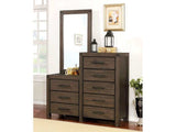 Rexburg Wire-Brushed Rustic Brown 8-Drawer Dresser Mirror - Ornate Home