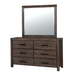 Rexburg Wire-Brushed Rustic Brown Mirror - Ornate Home