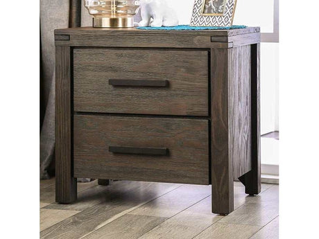 Rexburg Wire-Brushed Rustic Brown Nightstand - Ornate Home