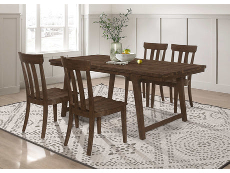 Reynolds Brown Oak 5 Pc Dining Set - Ornate Home