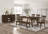 Reynolds Brown Oak Dining Table - Ornate Home