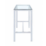 Richa Chrome Glass Top Bar Table - Ornate Home