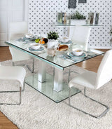 Richfield Silver & Chrome Dining Table - Ornate Home