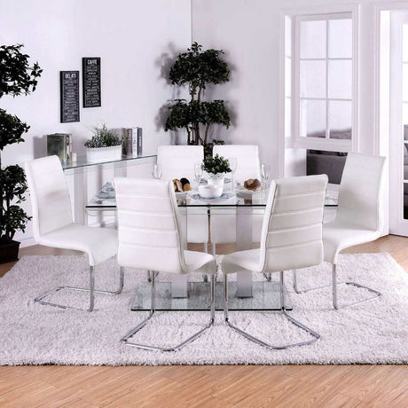 Richfield Silver & Chrome Dining Table - Ornate Home