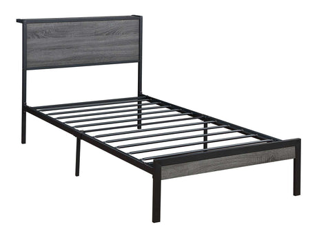 Ricky Grey / Black Twin Bed - Ornate Home