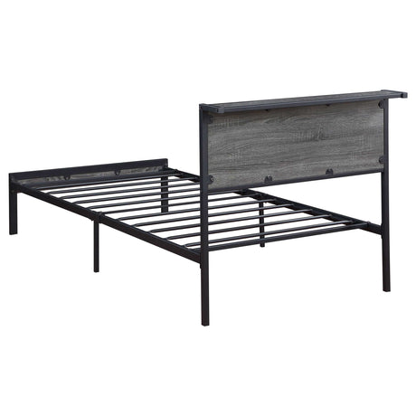 Ricky Grey / Black Twin Bed - Ornate Home