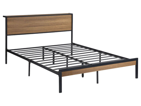 Ricky Light Oak / Black Full Bed - Ornate Home