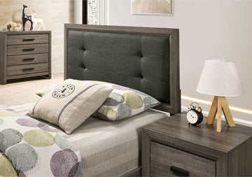 Roanne Gray & Charcoal Full Bed - Ornate Home
