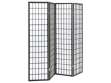 Roberto White / Dark Grey 4 Panel Room Divider - Ornate Home