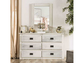 Rockwall Wire-Brushed White Dresser - Ornate Home