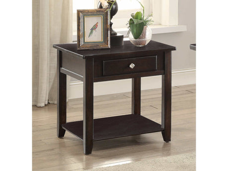 Rodric Walnut End Table - Ornate Home