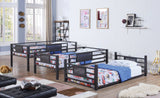 Rogen Dark Bronze Twin Triple Bunk Bed - Ornate Home