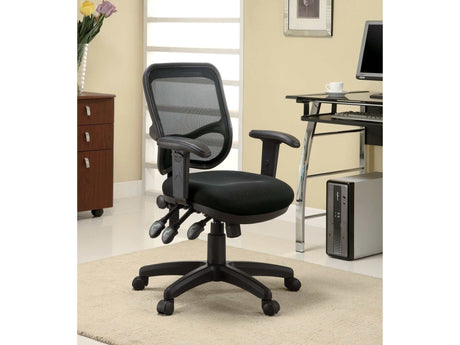 Rollo Black Adjustable Height Office Chair - Ornate Home