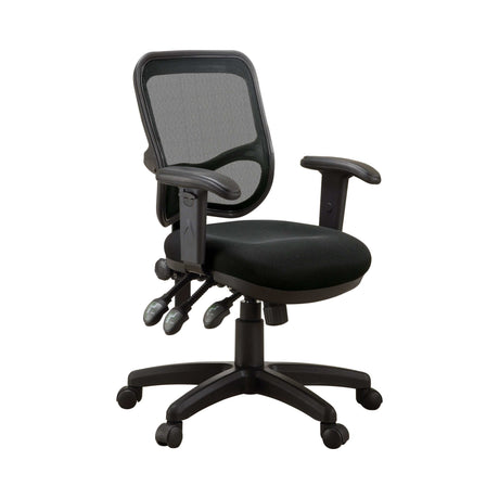 Rollo Black Adjustable Height Office Chair - Ornate Home