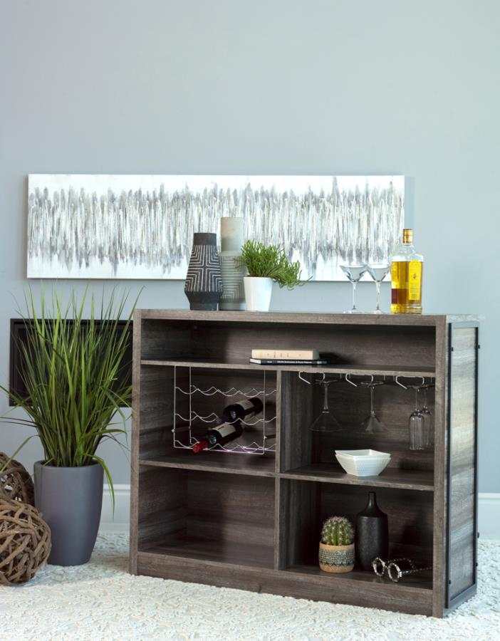 Roman Aged Oak Bar Unit - Ornate Home