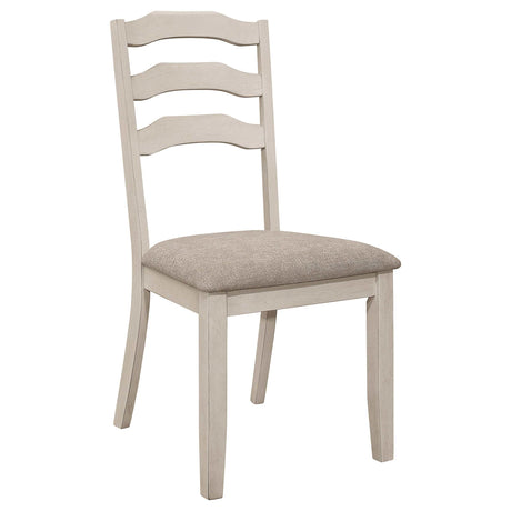 Ronnie Khaki / Rustic Cream Side Chair - Ornate Home