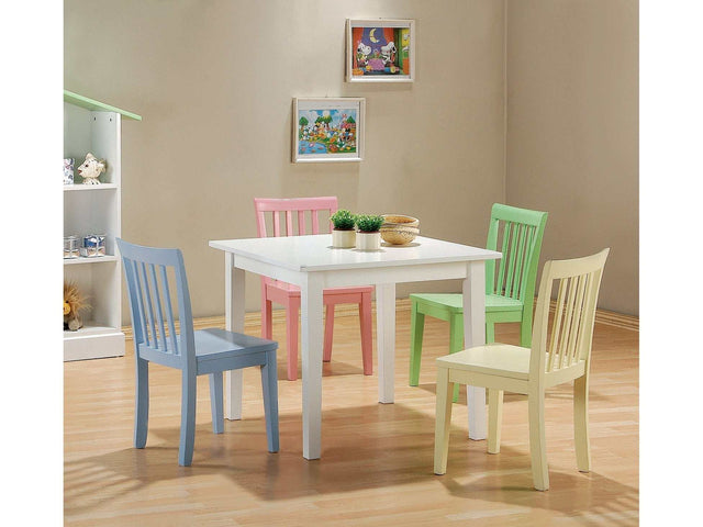 Rory Multi Color Kids Dining Set / 5pc - Ornate Home
