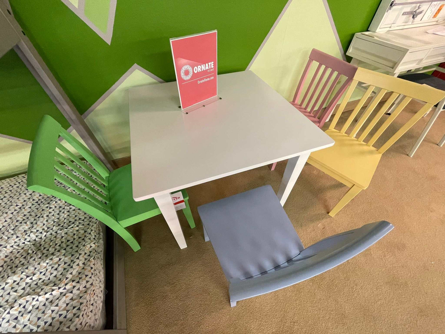 Rory Multi Color Kids Dining Set / 5pc - Ornate Home