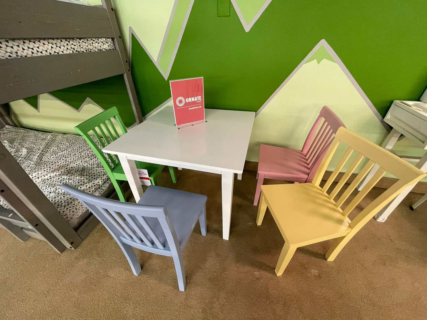 Rory Multi Color Kids Dining Set / 5pc - Ornate Home