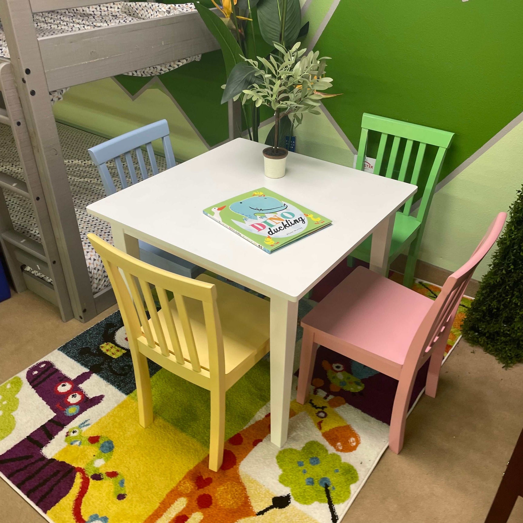 Rory Multi Color Kids Dining Set / 5pc - Ornate Home