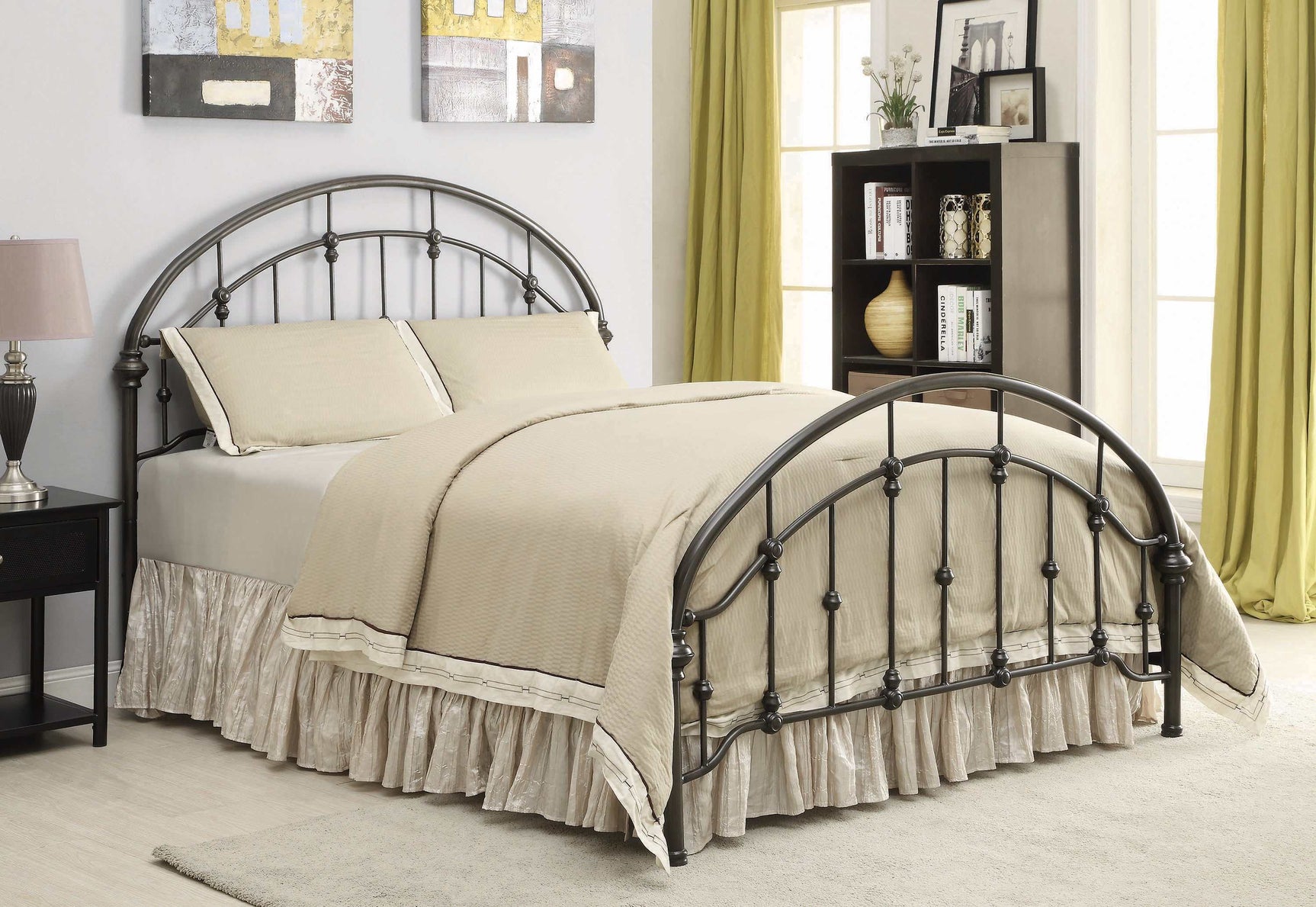 Rowan Dark Bronze Twin Bed - Ornate Home