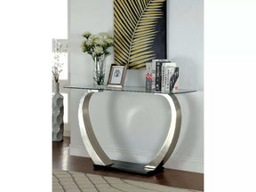 Roxo Satin Plated & Black Sofa Table - Ornate Home