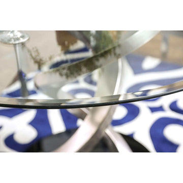 Roxo Silver & Black 5pc Dining Set - Ornate Home