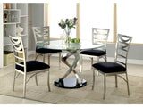 Roxo Silver & Black Dining Table - Ornate Home