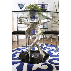 Roxo Silver & Black Dining Table - Ornate Home