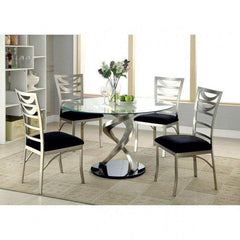 Roxo Silver & Black Side Chair (Set of 2) - Ornate Home