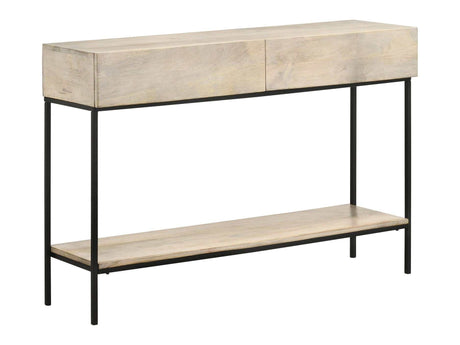 Rubeus White Washed / Matte Black Console Table - Ornate Home