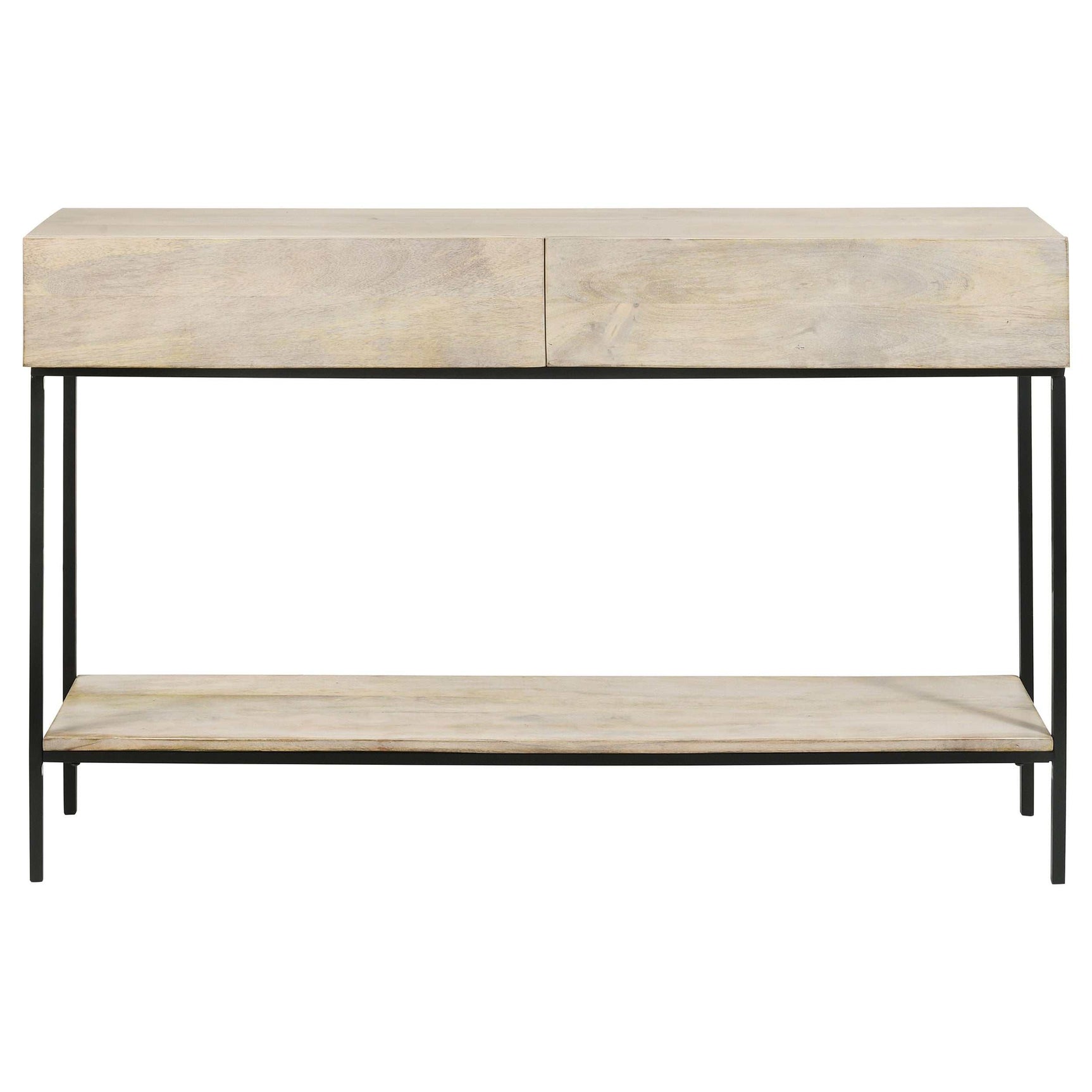 Rubeus White Washed / Matte Black Console Table - Ornate Home