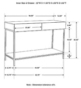 Rubeus White Washed / Matte Black Console Table - Ornate Home