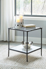 Ryandale Clear Glass & Marble End Table - Ornate Home