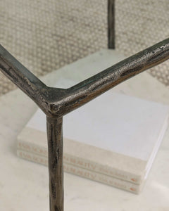 Ryandale Clear Glass & Marble End Table - Ornate Home