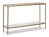 Ryandale Clear Glass & Marble Sofa Table - Ornate Home