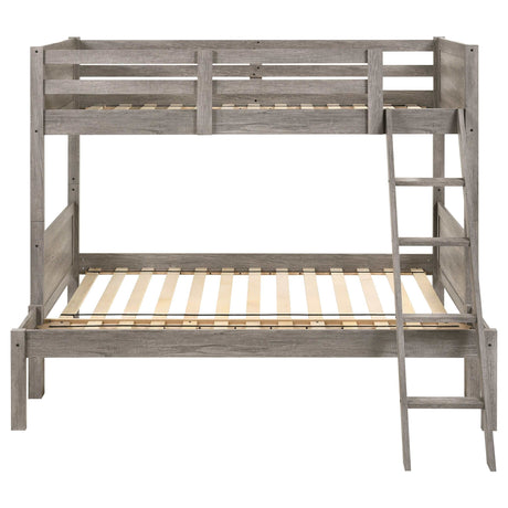 Ryder Weathered Taupe Twin / Full Bunk Bed - Ornate Home