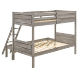 Ryder Weathered Taupe Twin / Full Bunk Bed - Ornate Home