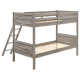 Ryder Weathered Taupe Twin / Twin Bunk Bed - Ornate Home