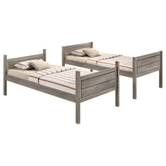 Ryder Weathered Taupe Twin / Twin Bunk Bed - Ornate Home
