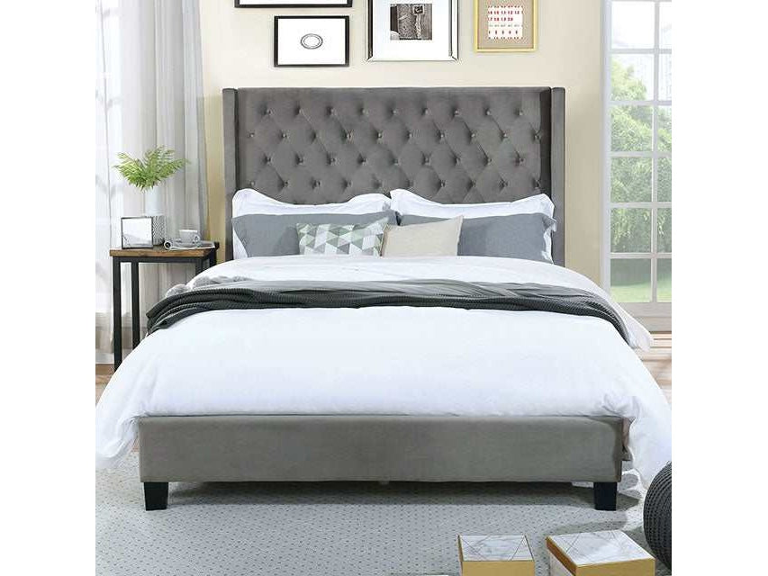 Ryleigh Gray Queen Upholstered Bed - Ornate Home