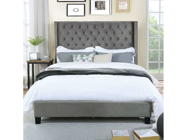 Ryleigh Gray Queen Upholstered Bed - Ornate Home