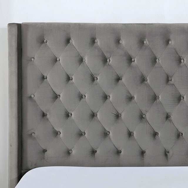 Ryleigh Gray Queen Upholstered Bed - Ornate Home