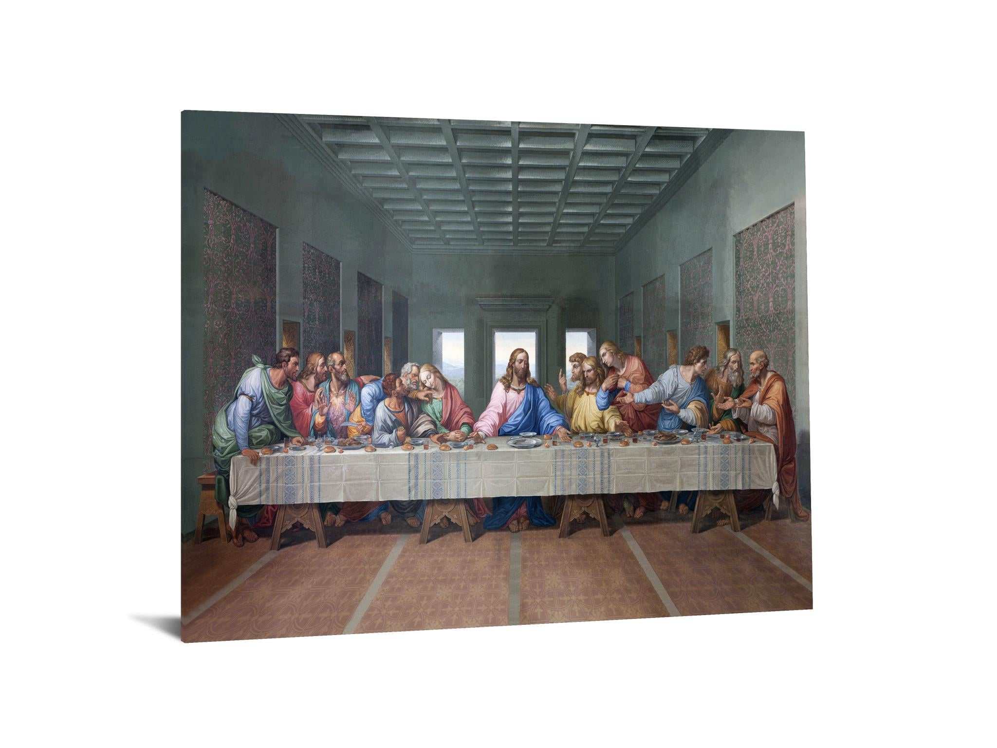 Last Supper Tempered Glass w / Foil Wall Art - Ornate Home