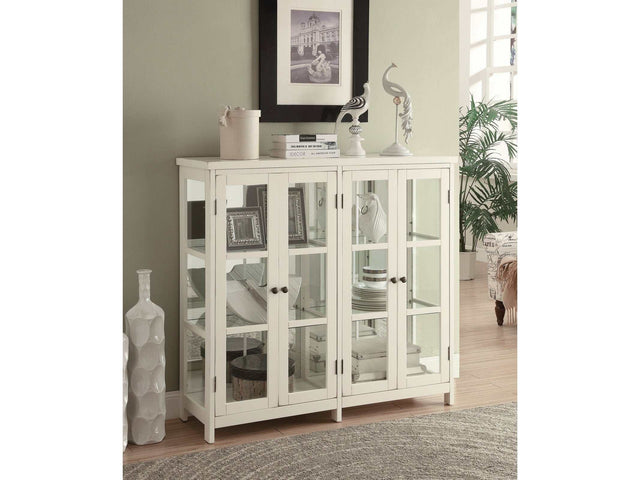 Sable White Accent Cabinet - Ornate Home